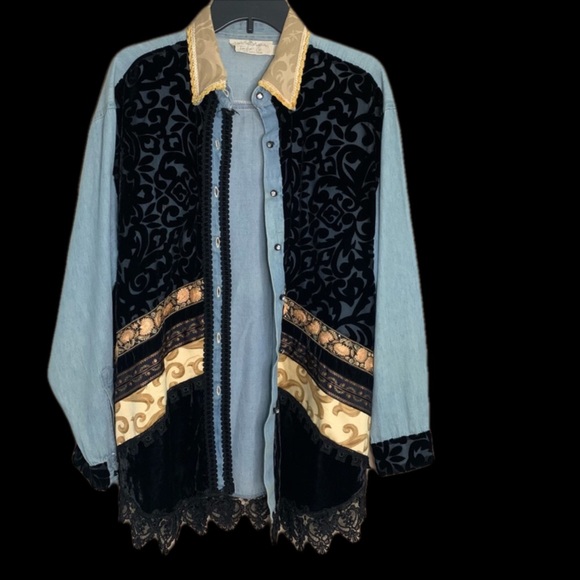 Taylor G. Embellished Denim Jacket - Picture 1 of 6